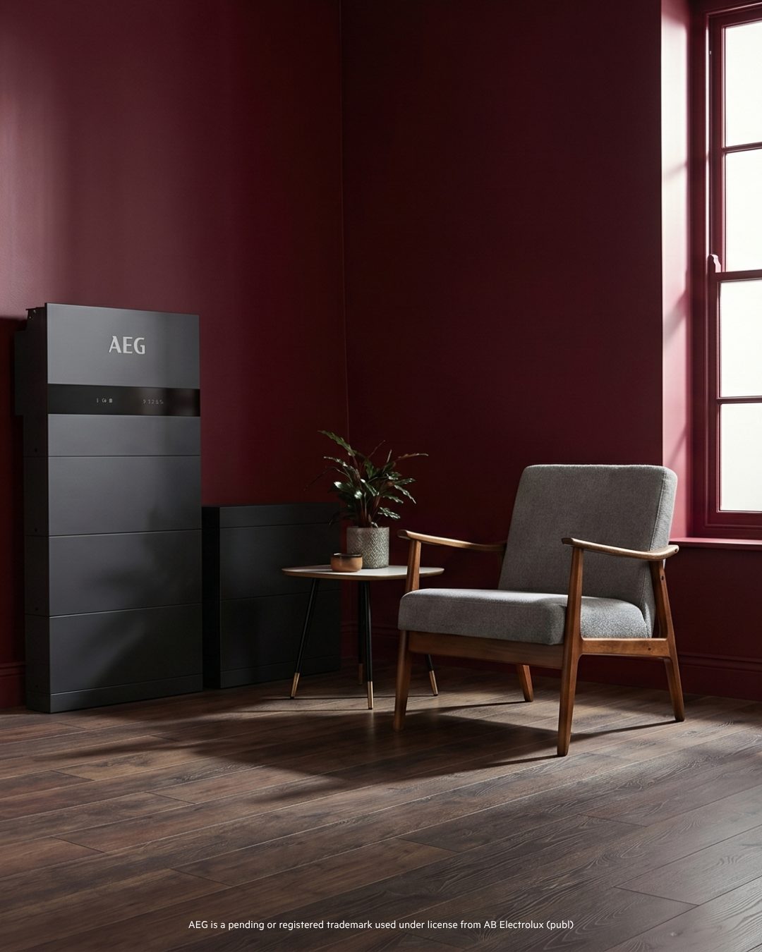 AEG EcoHome-batteri i ett vardagsrum